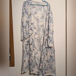 Lularoe Blue flower cardigan sweater size large